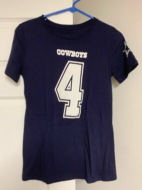 Women’s Cowboys Graphic Short-Sleeve Tee in Navy Blue and White
